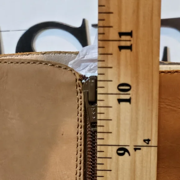 Lands End Womens Mid-Calf Brown Leather Side Zip Boots  #432842  Size 8 - Picture 7 of 10